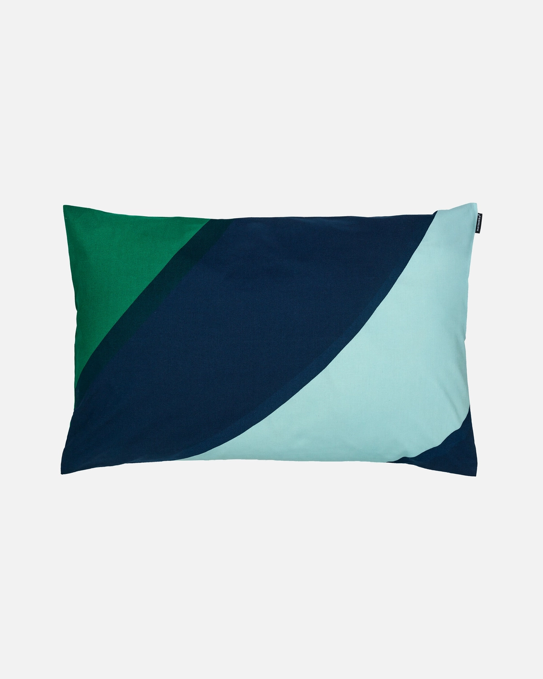 Housse de coussin 40x60 cm en coton bio/coton recyclé vert/bleu Savanni * Marimekko